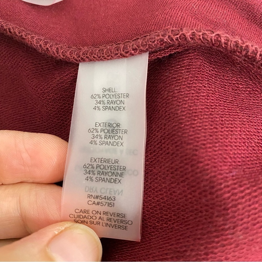 NEW Calvin Klein Size 2X Pull On Stretch Straight Leg Pants Burgundy Red Pockets - Picture 10 of 10